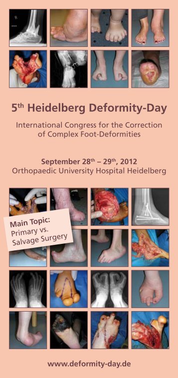 Programme - 5th Heidelberg Deformity-Day, International Congress ...