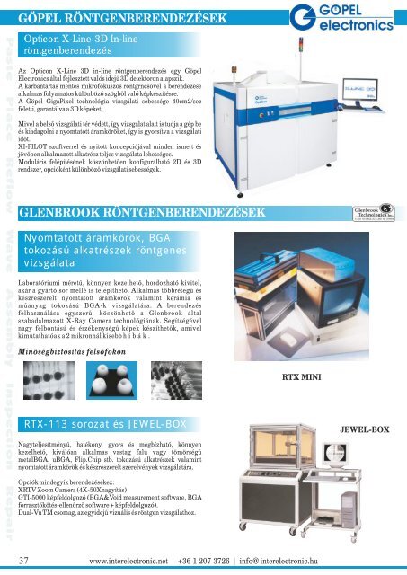 termékek az elektronikai ipar számára - InterElectronic Hungary