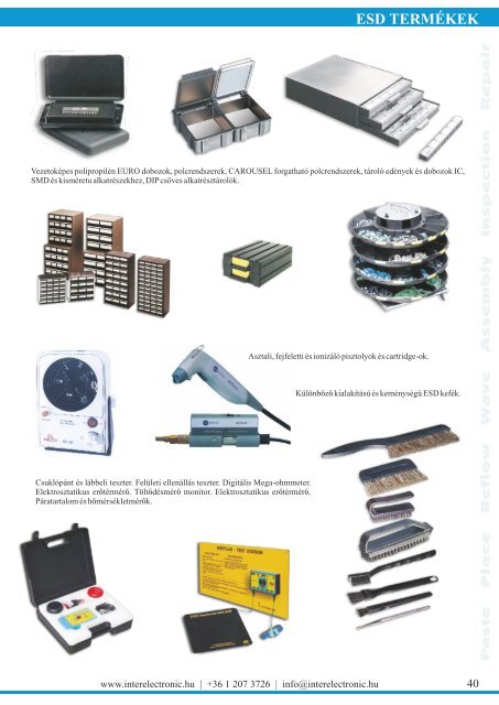 termékek az elektronikai ipar számára - InterElectronic Hungary