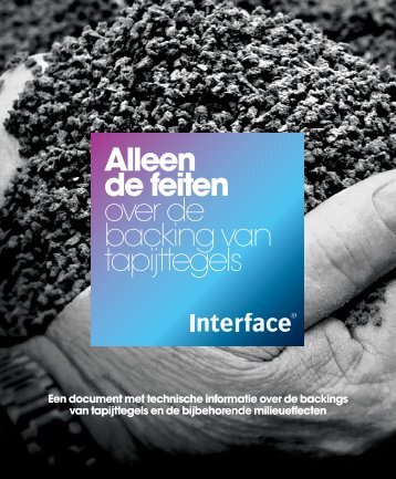 Alleen de feiten over de backing van tapijttegels - Interface