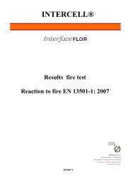 Reaction to fire classification report following - Interface