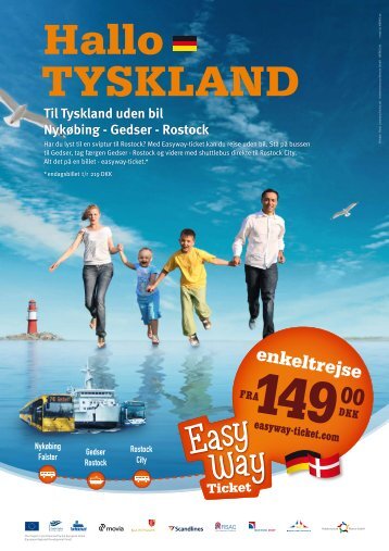 Til Tyskland uden bil Nykøbing - Gedser - Rostock Ticket