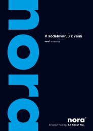 V sodelovanju z vami noraÂ® in njeni trgi - Interflooring