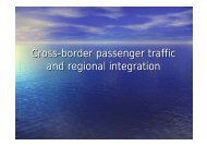 Cross-border passenger traffic and regional integration