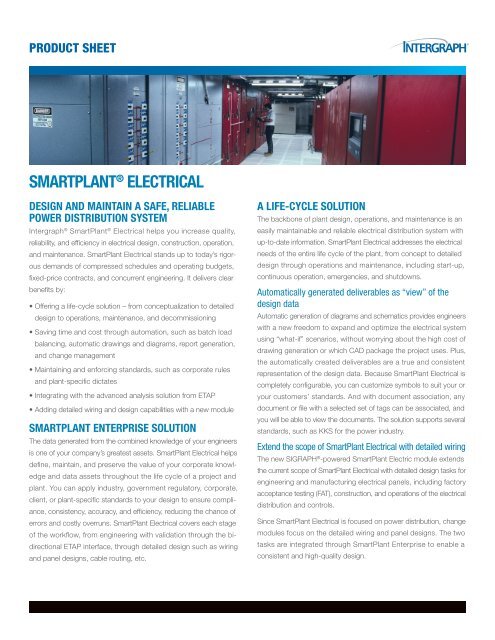 SMARTPLANT® ELECTRICAL - Intergraph