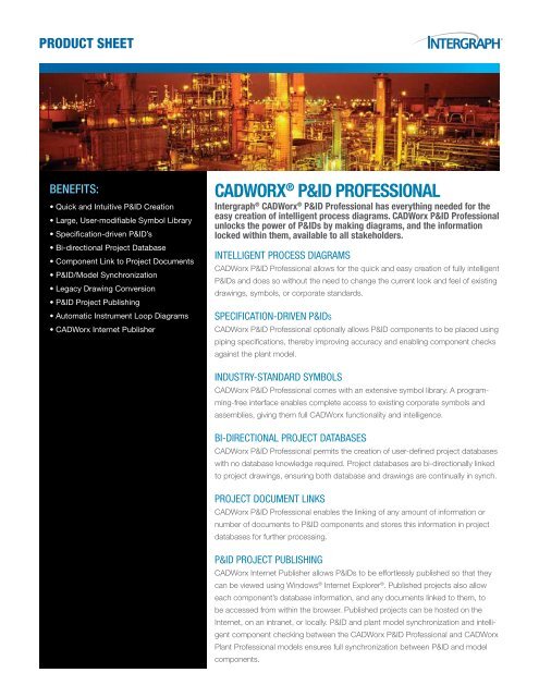 CADWorx® P&ID ProFESSIoNAL - Intergraph