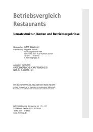 Betriebsvergleich Restaurants - Interhoga