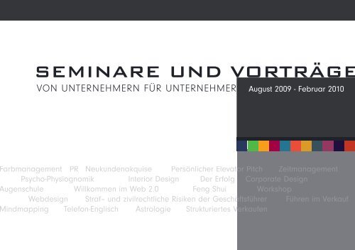seminare und vorträge - INTERIORDESIGN Susanne Schreiber