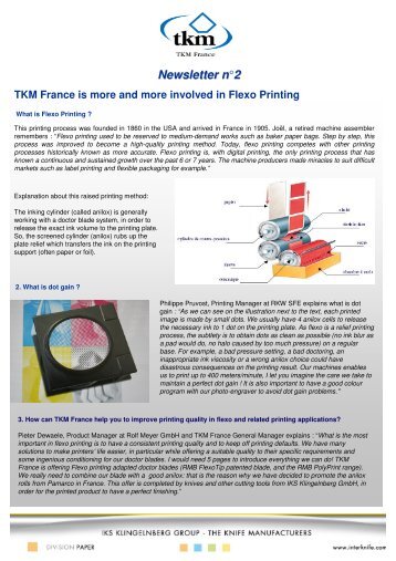 Read here the second TKM France Newsletter - Rolf Meyer GmbH
