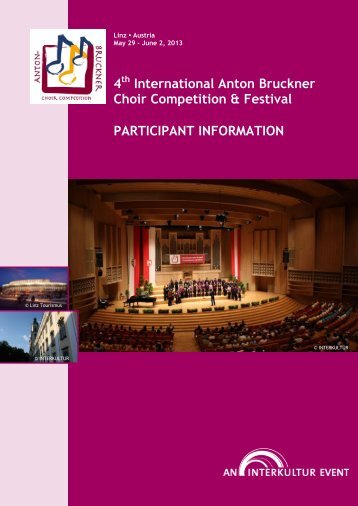 4 International Anton Bruckner Choir Competition ... - interkultur.com