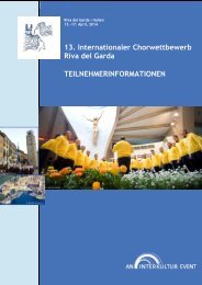 13. Internationaler Chorwettbewerb Riva del Garda ... - interkultur.com