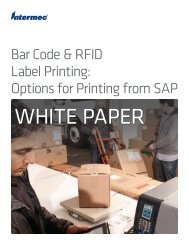 Bar Code & RFID Label Printing: Options for Printing from ... - Intermec
