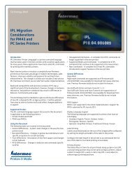 IPL Migration Considerations for PM43 and PC Series ... - Intermec