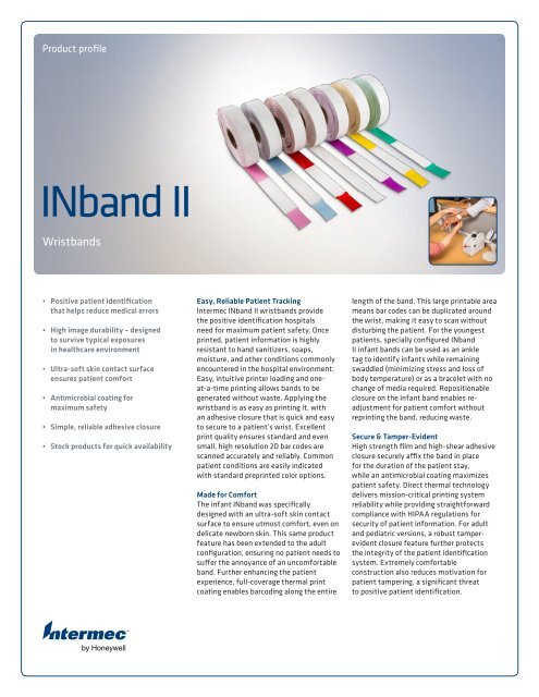 INband II Product Profile &#40;PDF&#41; - Intermec