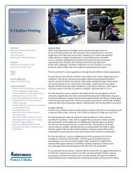 e-Citation Printing Application Brief (PDF) - Intermec