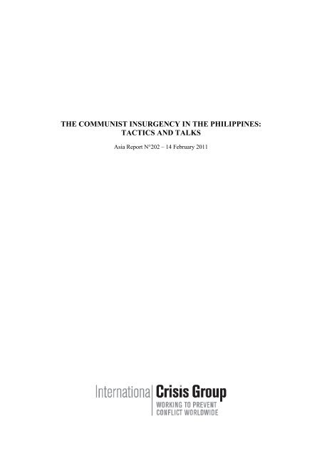 202 the communist insurgency in the philippines tactics and talks