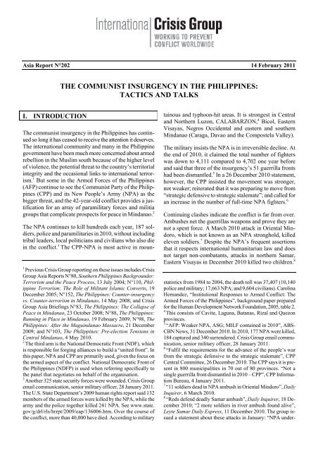 202 the communist insurgency in the philippines tactics and talks