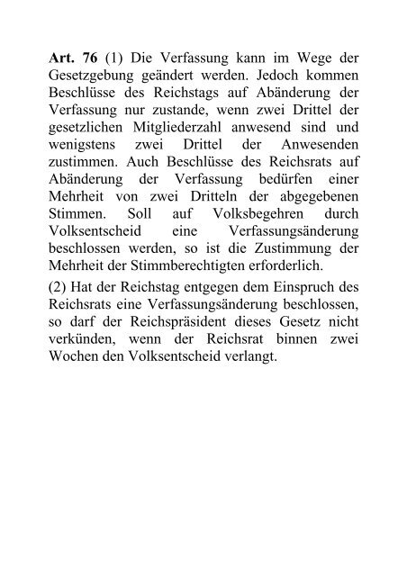 Weimarer Reichsverfassung Art. 68 (1) Die Gesetzesvorlagen ...