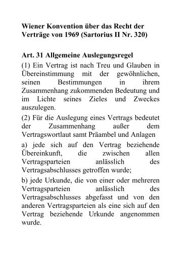 Art. 31 Allgemeine Auslegungsregel