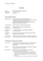 Lebenslauf - Walther-SchÃ¼cking-Institut fÃ¼r Internationales Recht ...