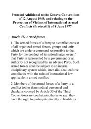 Protocol I Additional to the Geneva Conventions