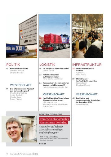 politik infrastruktur logistik - Internationalesverkehrswesen.de