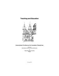 Teaching and Education - International Journal of Arts & Sciences