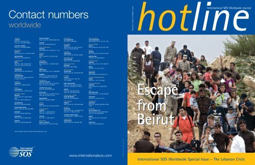 Sos Community Numbers Contact numbers - International SOS