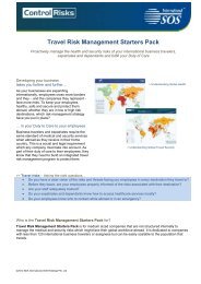 Travel Risk Management Starters Pack - International SOS