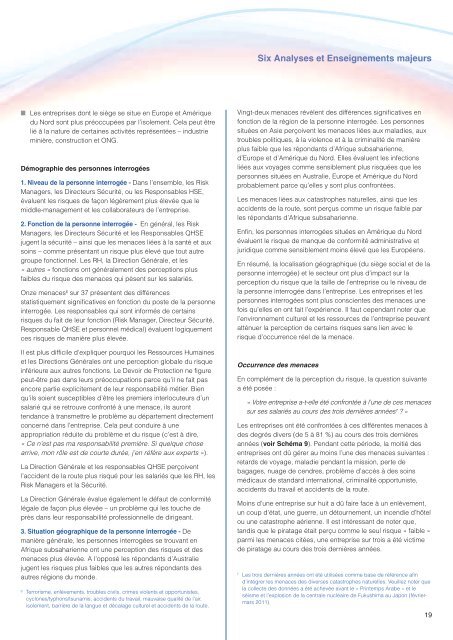 Devoir de Protection - International SOS