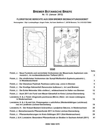 Bremer Botanische Briefe 13 - Chemie - Internetchemie.info