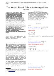 The Xmath Partial Differentiation Algorithm