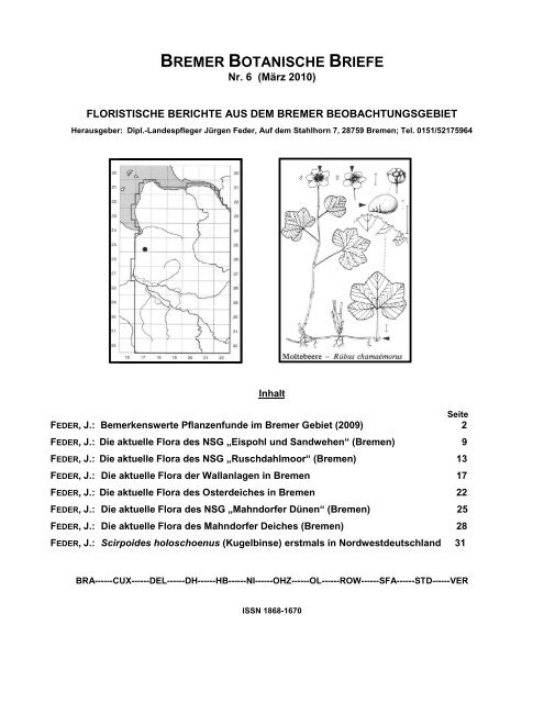 Bremer Botanische Briefe 6 - Internetchemie.info