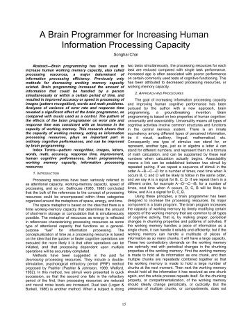 A Brain Programmer for Increasing Human Information Processing ...