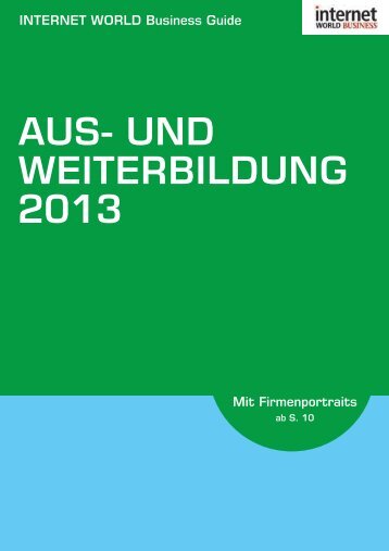 AUS- UND WEITERBILDUNG - Internet World Business