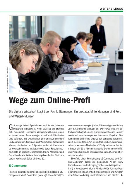 AUS- UND WEITERBILDUNG - Internet World Business