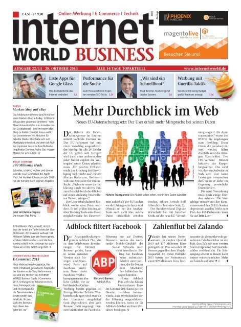 Mehr Durchblick im Web - Internet World Business