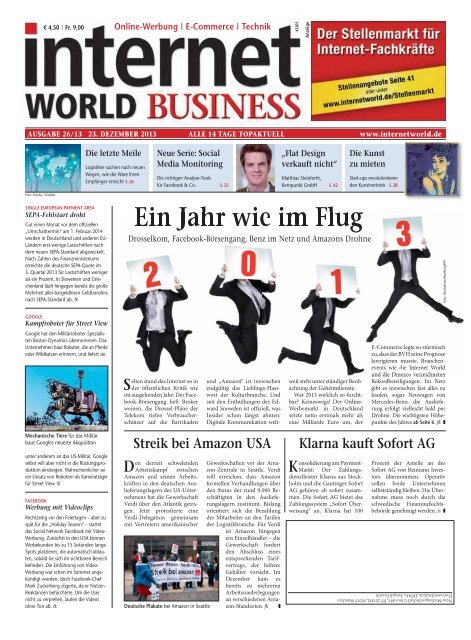 Ein Jahr wie im Flug - Internet World Business