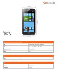 Download the Samsung ATIV S Technical Specifications ... - Internode