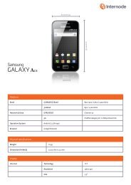 Download the Samsung GALAXY Ace Technical ... - Internode