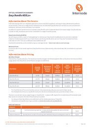 Download the Easy Bundle Critical Information Summary - Internode