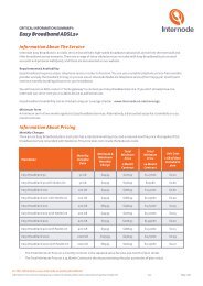 Download the Easy Broadband Critical Information ... - Internode