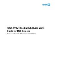 Fetch TV My Media Hub Quick Start Guide for USB Devices - Internode