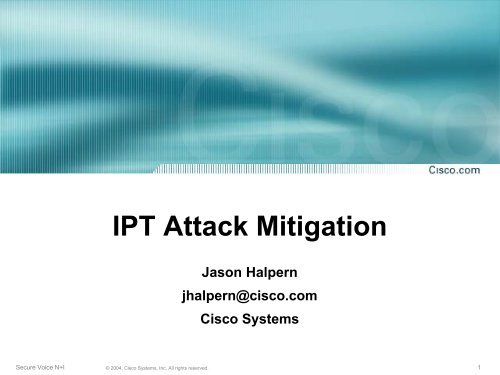 IPT Attack Mitigation - Interop