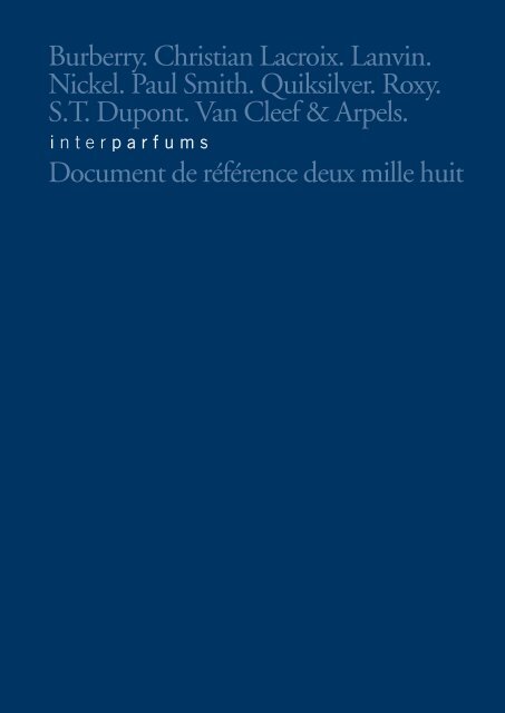 Rapport annuel - Interparfums