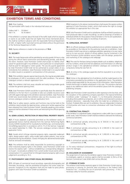 Application Form and Special Exhibition Conditions ... - Interpellets