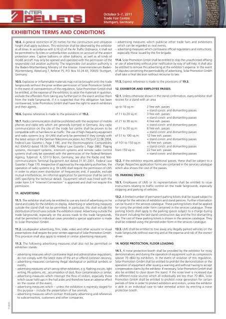 Application Form and Special Exhibition Conditions ... - Interpellets