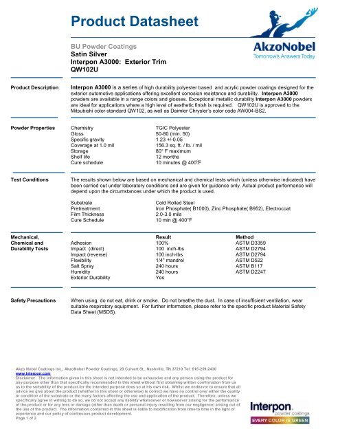 Interpon Powder Coatings