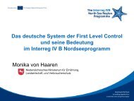 Das Deutsche System der First Level Control und ... - Interreg-Nordsee