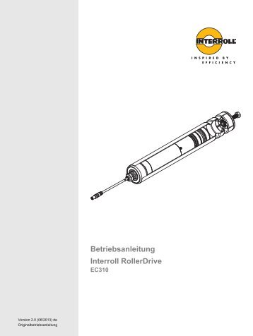 Betriebsanleitung Interroll RollerDrive